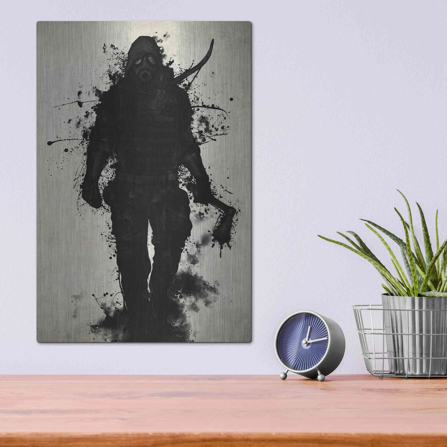 Luxe Metal Art 'Apocalypse Hunter' by Nicklas Gustafsson, Metal Wall Art,12x16