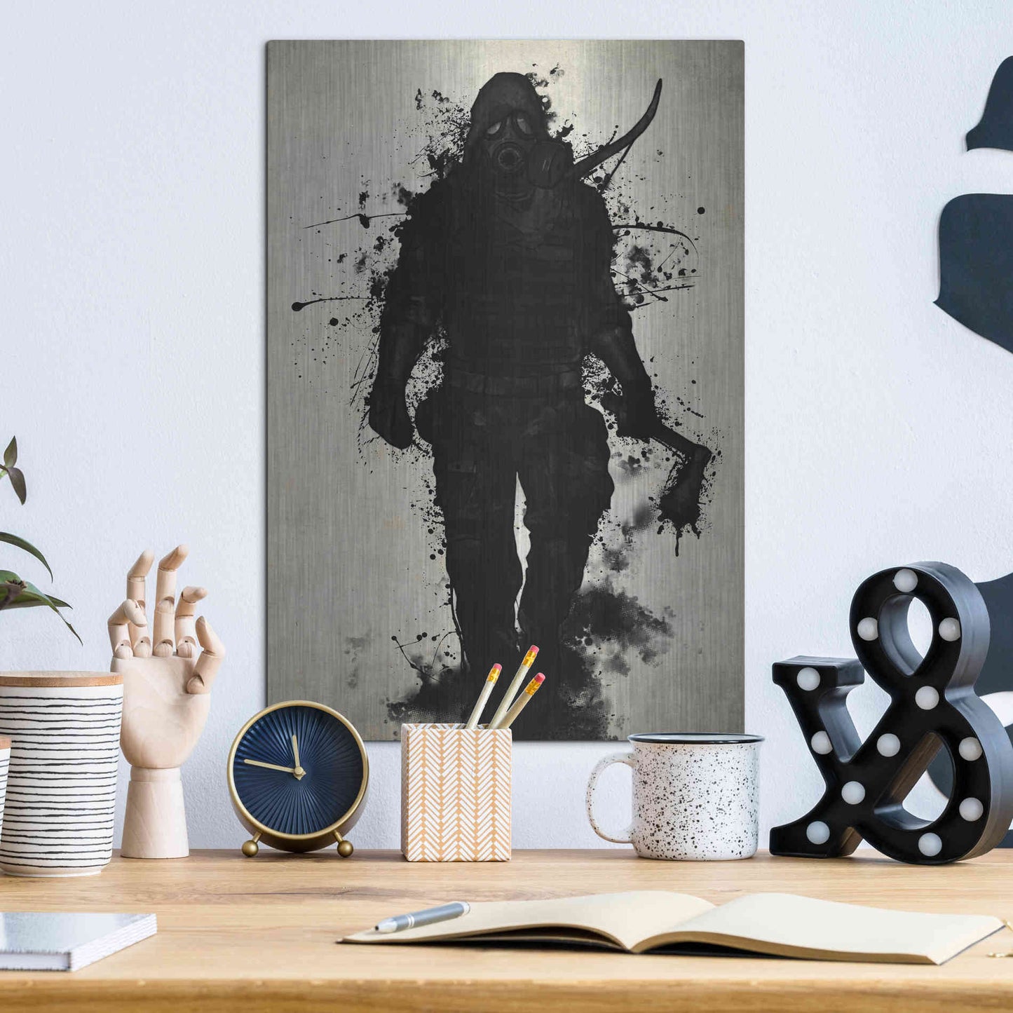 Luxe Metal Art 'Apocalypse Hunter' by Nicklas Gustafsson, Metal Wall Art,12x16