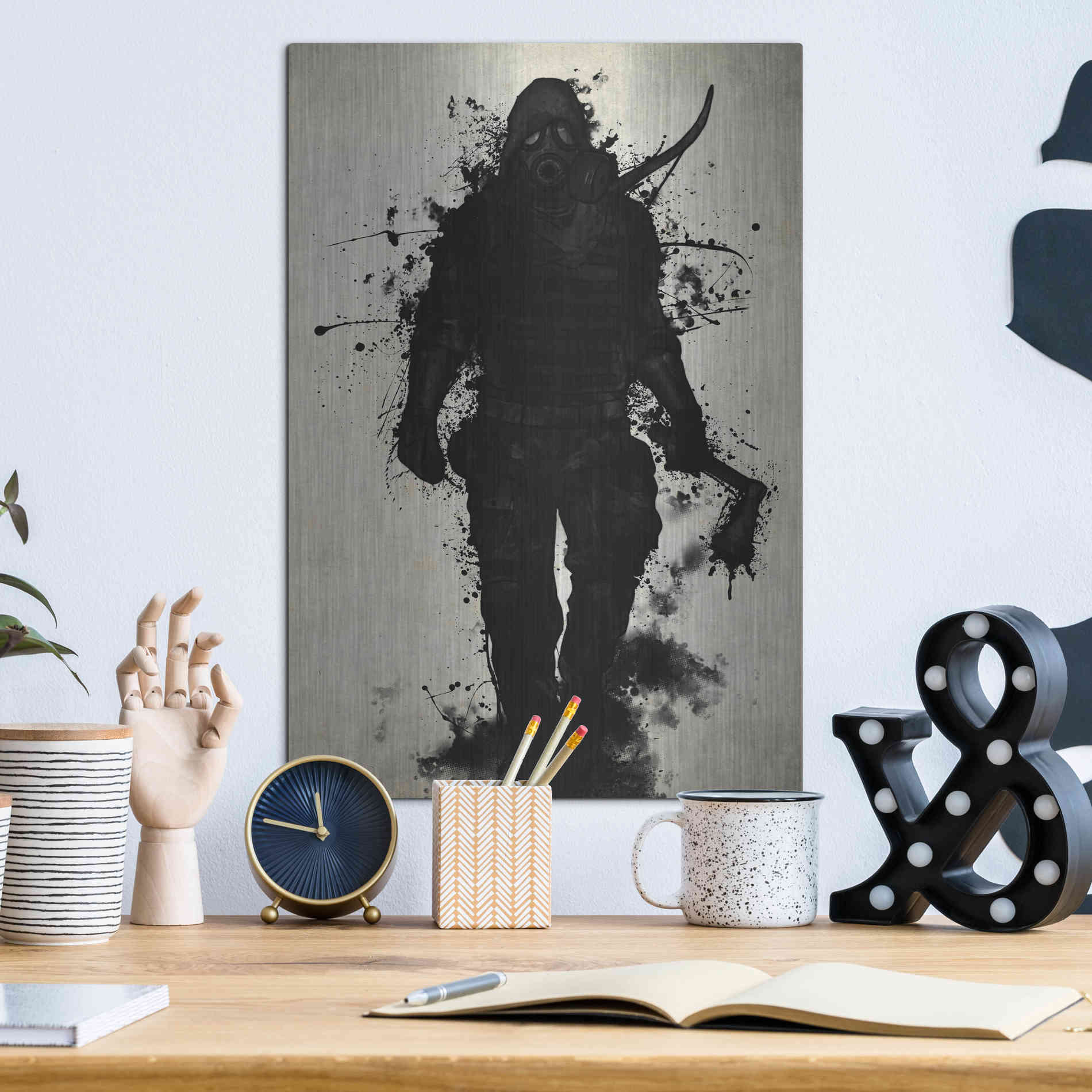 Luxe Metal Art 'Apocalypse Hunter' by Nicklas Gustafsson, Metal Wall Art,12x16