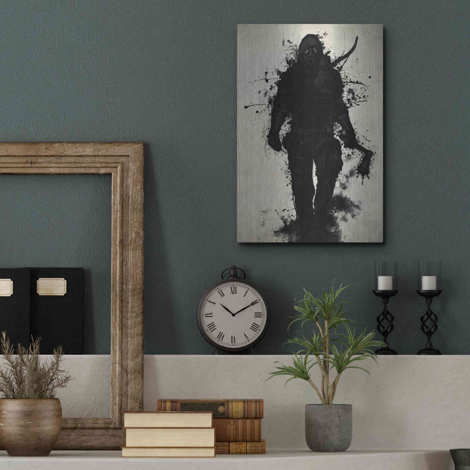 Luxe Metal Art 'Apocalypse Hunter' by Nicklas Gustafsson, Metal Wall Art,12x16