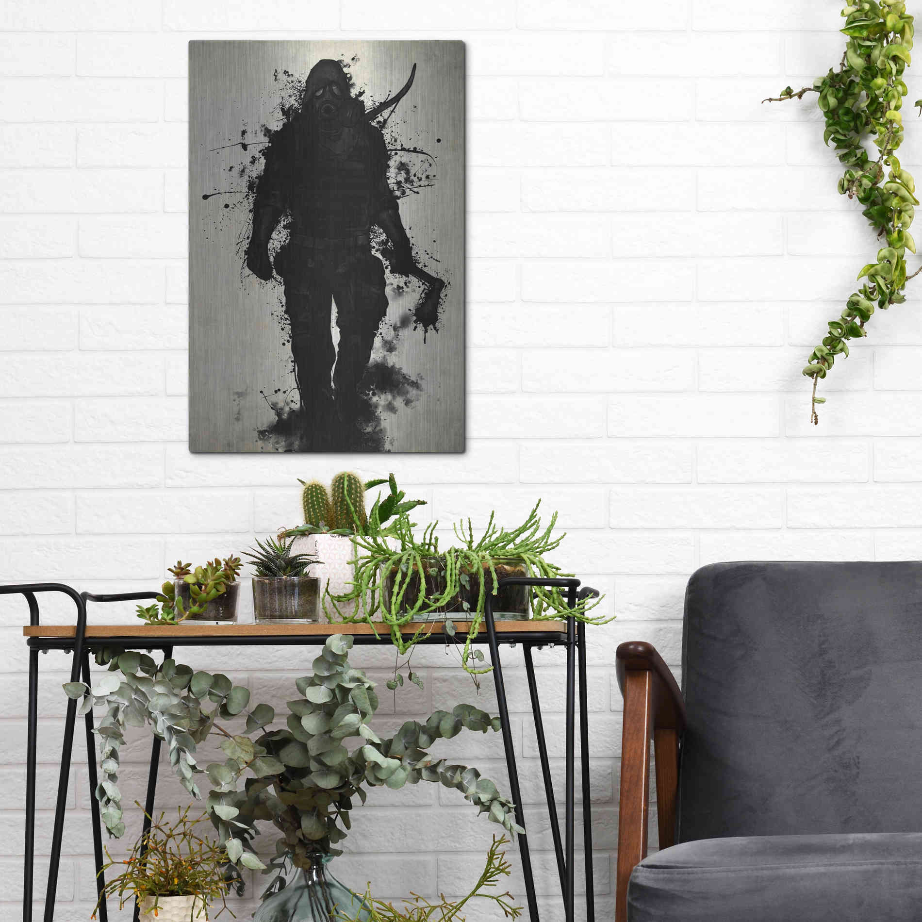 Luxe Metal Art 'Apocalypse Hunter' by Nicklas Gustafsson, Metal Wall Art,12x16