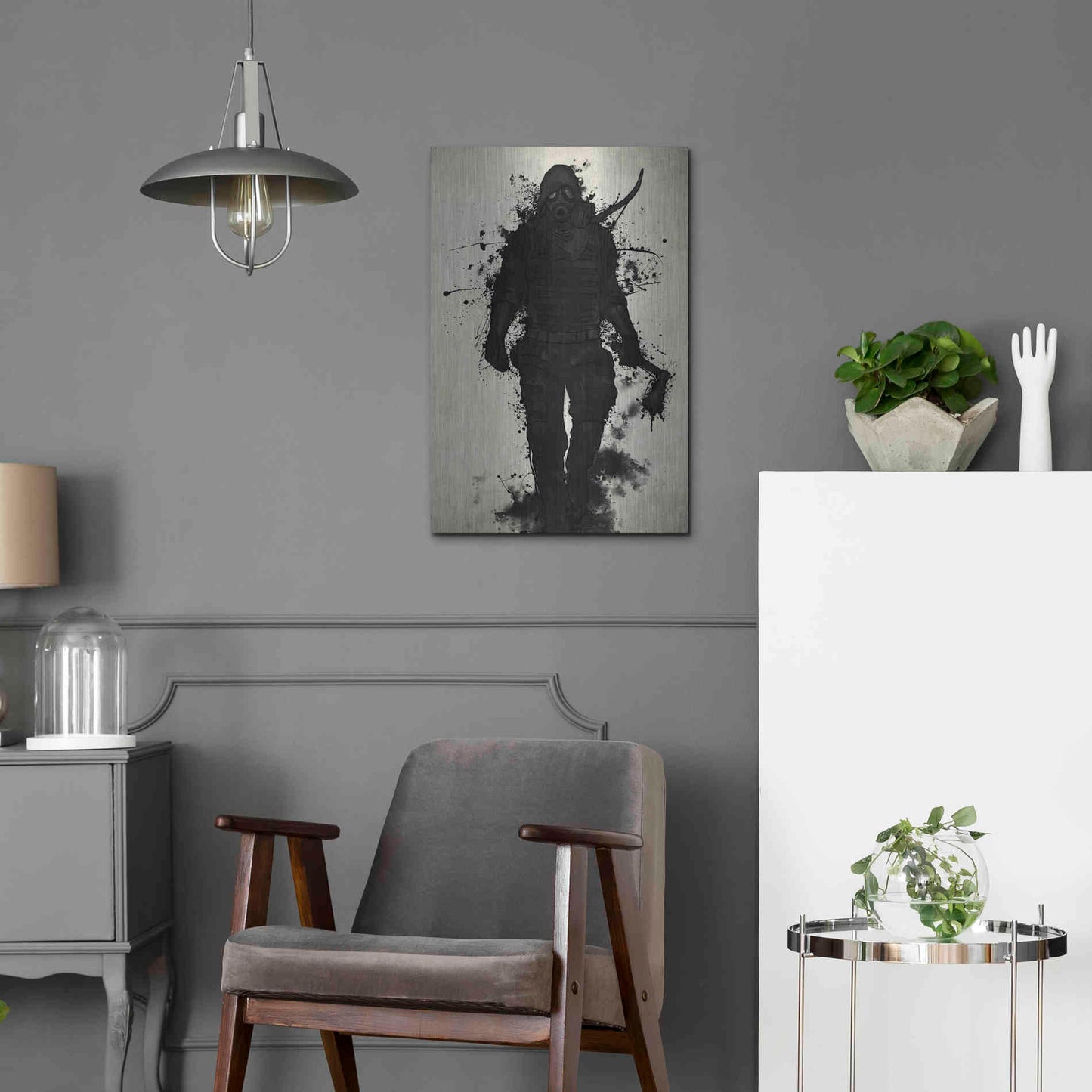 Luxe Metal Art 'Apocalypse Hunter' by Nicklas Gustafsson, Metal Wall Art,16x24