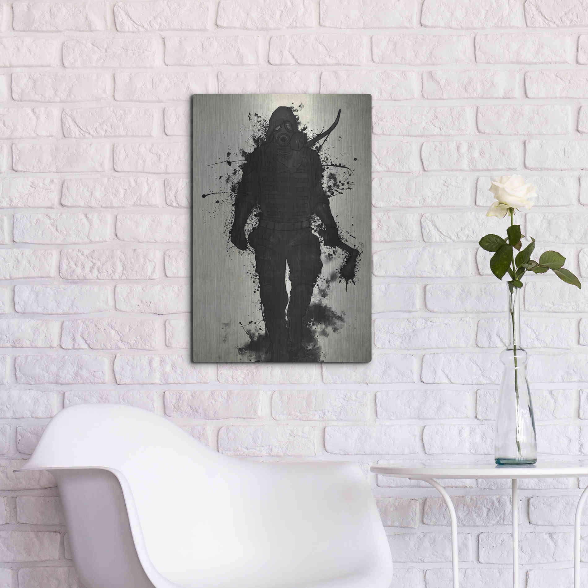 Luxe Metal Art 'Apocalypse Hunter' by Nicklas Gustafsson, Metal Wall Art,16x24