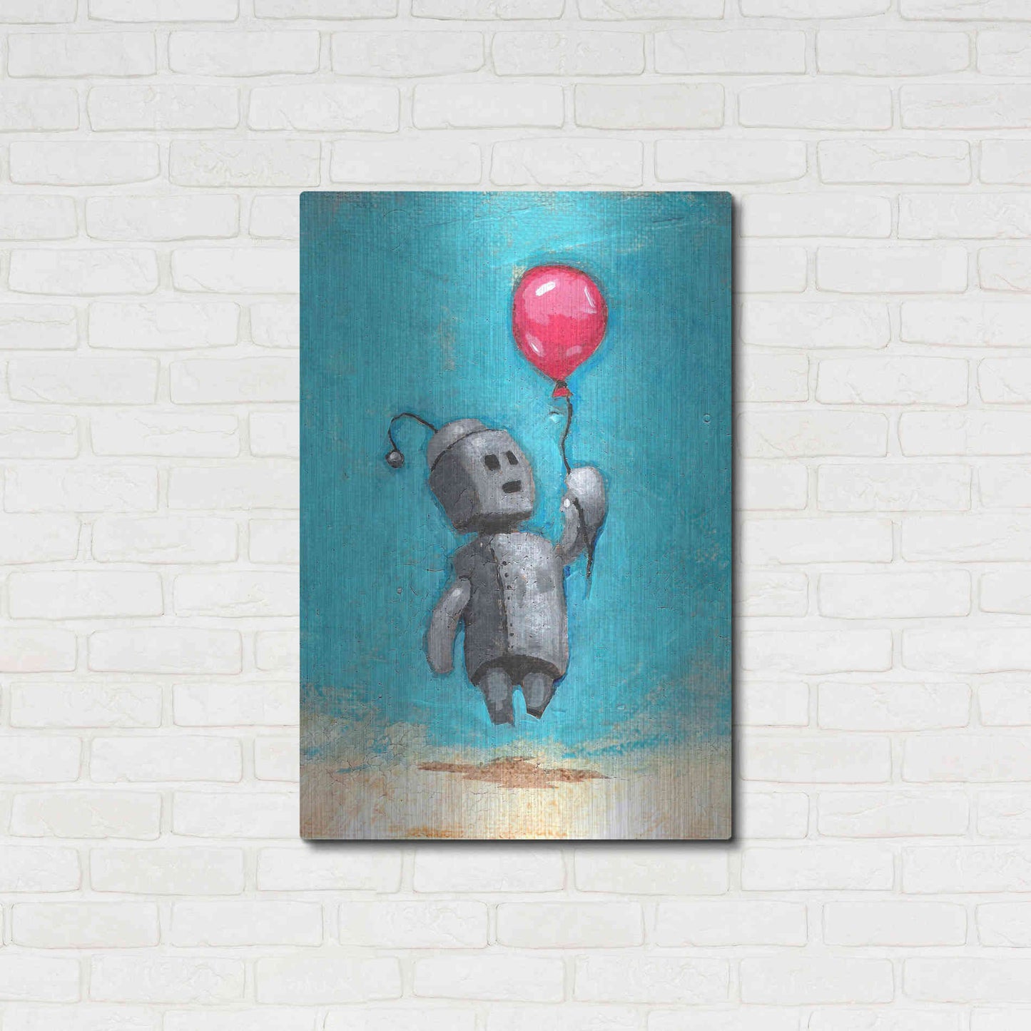 Luxe Metal Art 'Bot Balloon' by Craig Snodgrass, Metal Wall Art,24x36