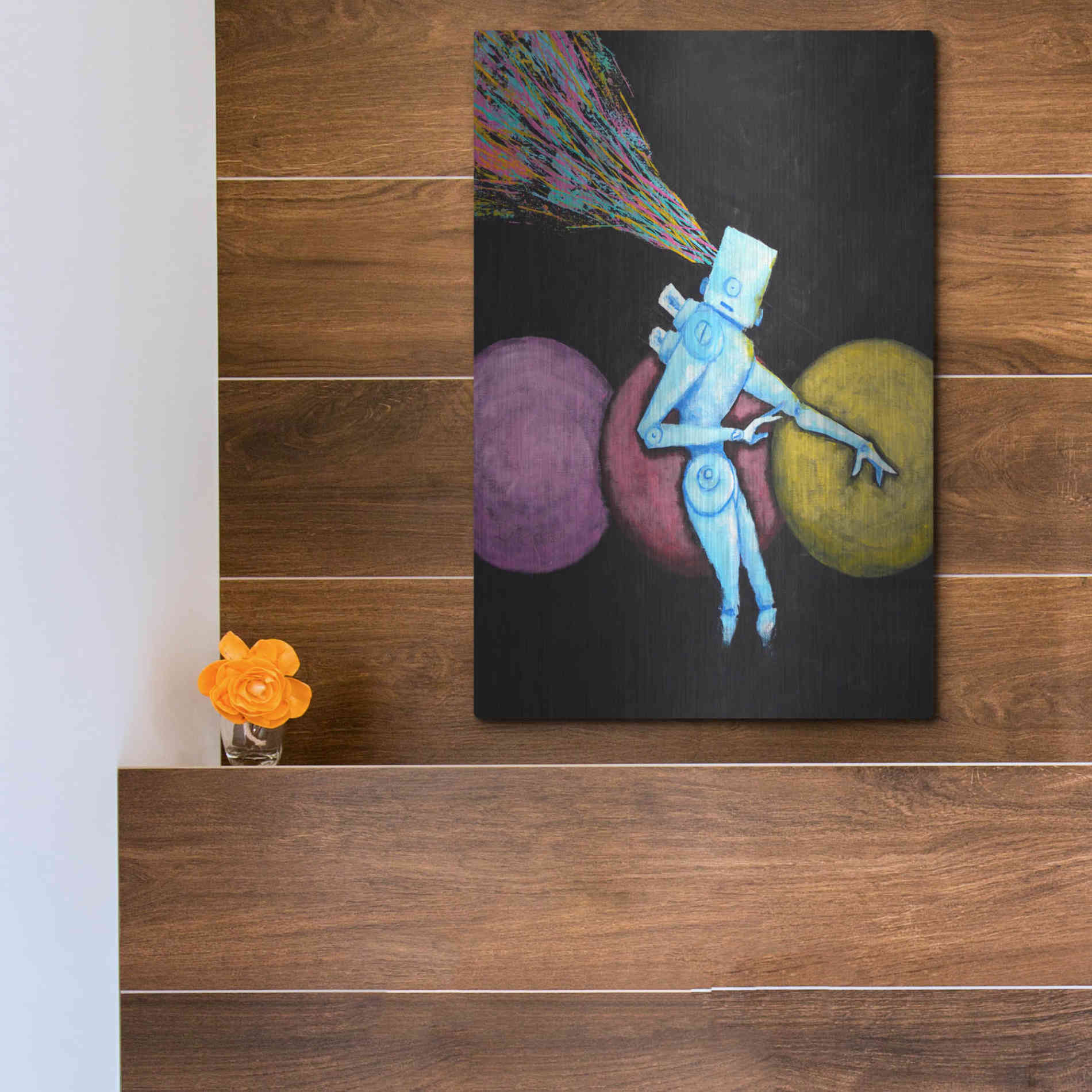 Luxe Metal Art 'Breakout' by Craig Snodgrass, Metal Wall Art,12x16