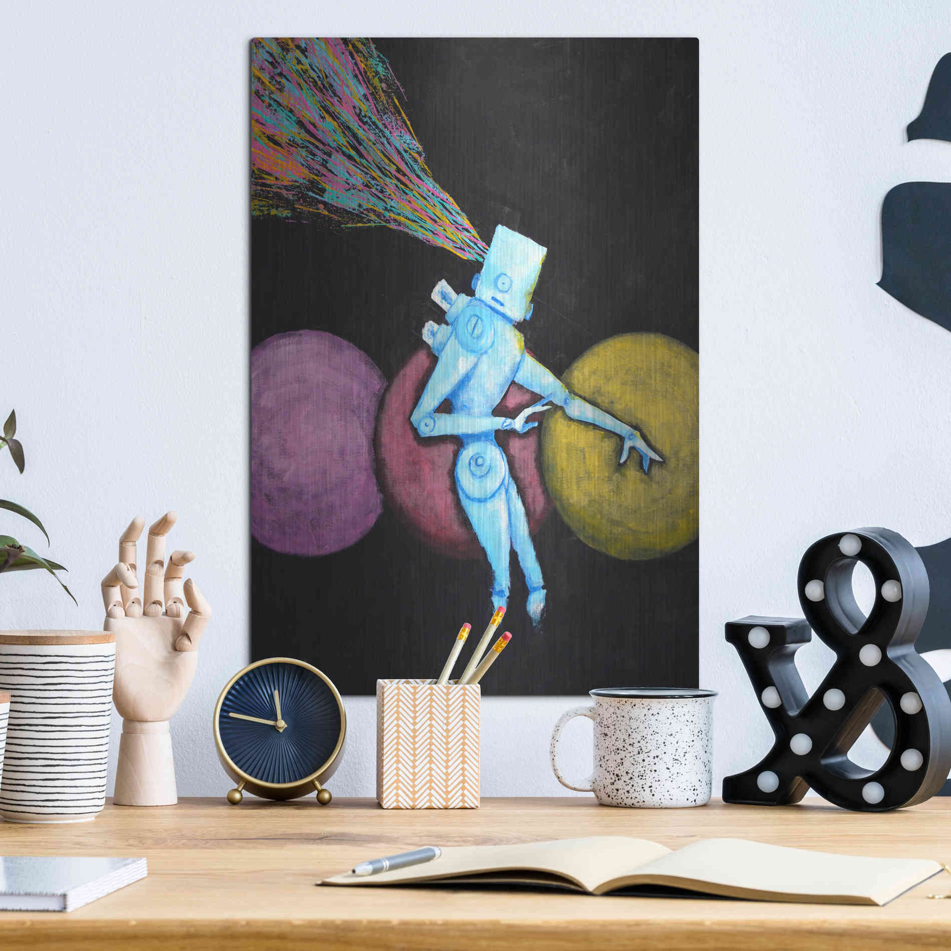 Luxe Metal Art 'Breakout' by Craig Snodgrass, Metal Wall Art,12x16