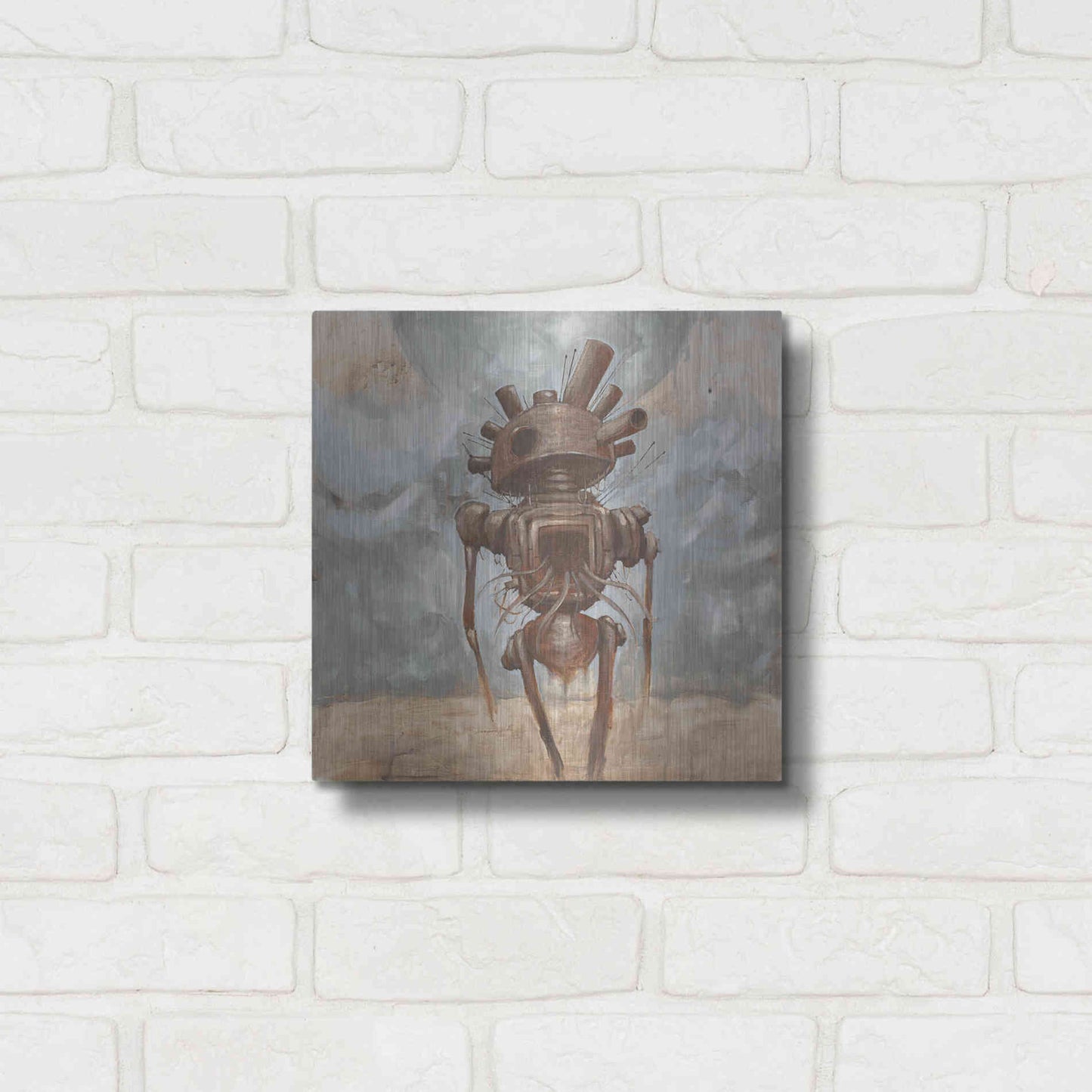 Luxe Metal Art 'Brought The War Home' by Craig Snodgrass, Metal Wall Art,12x12