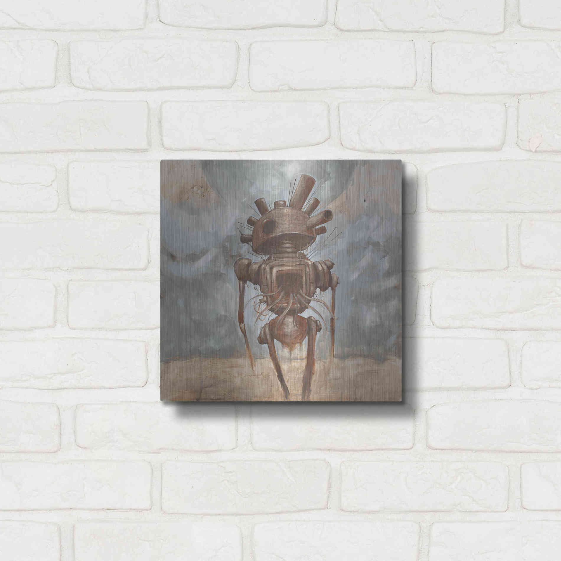 Luxe Metal Art 'Brought The War Home' by Craig Snodgrass, Metal Wall Art,12x12