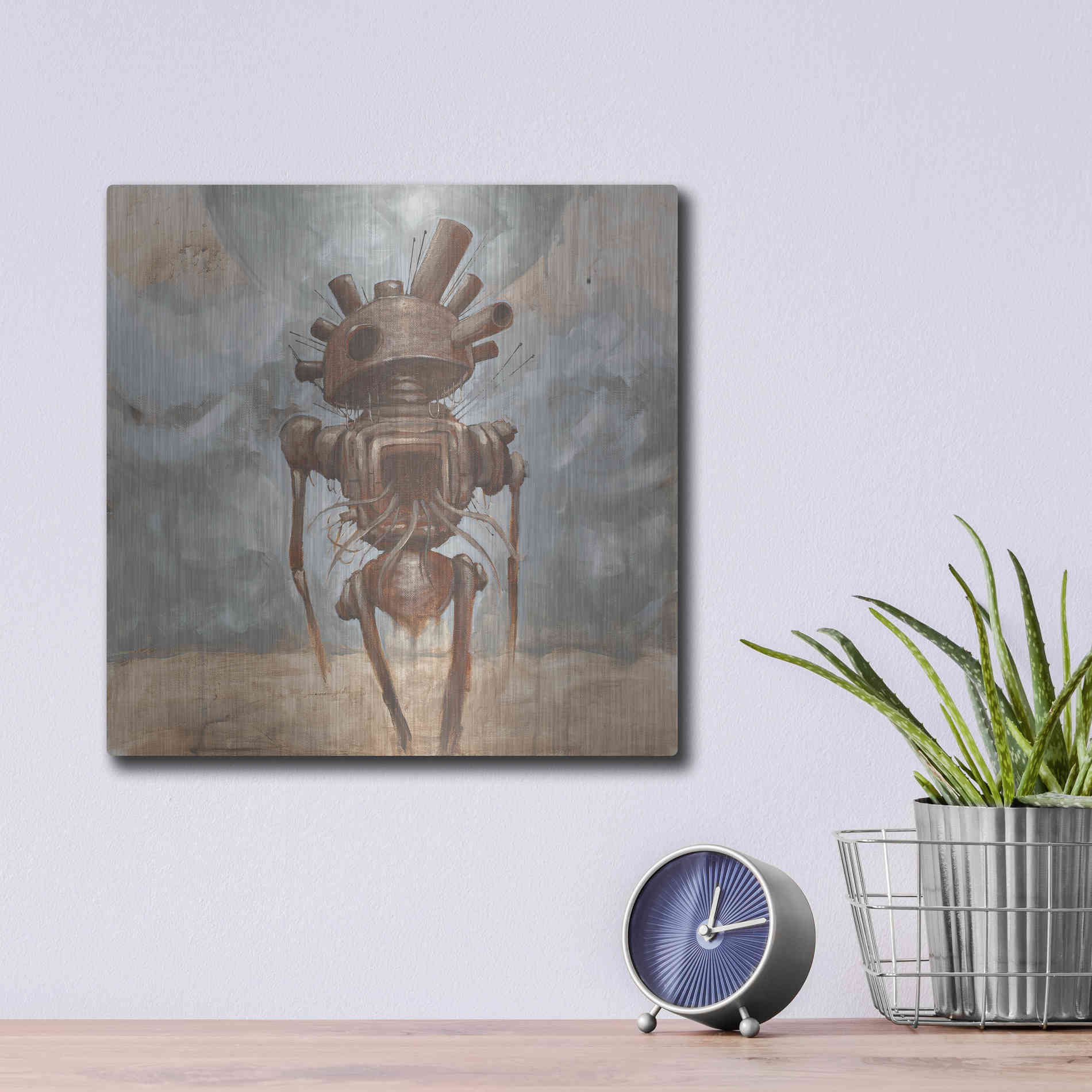 Luxe Metal Art 'Brought The War Home' by Craig Snodgrass, Metal Wall Art,12x12