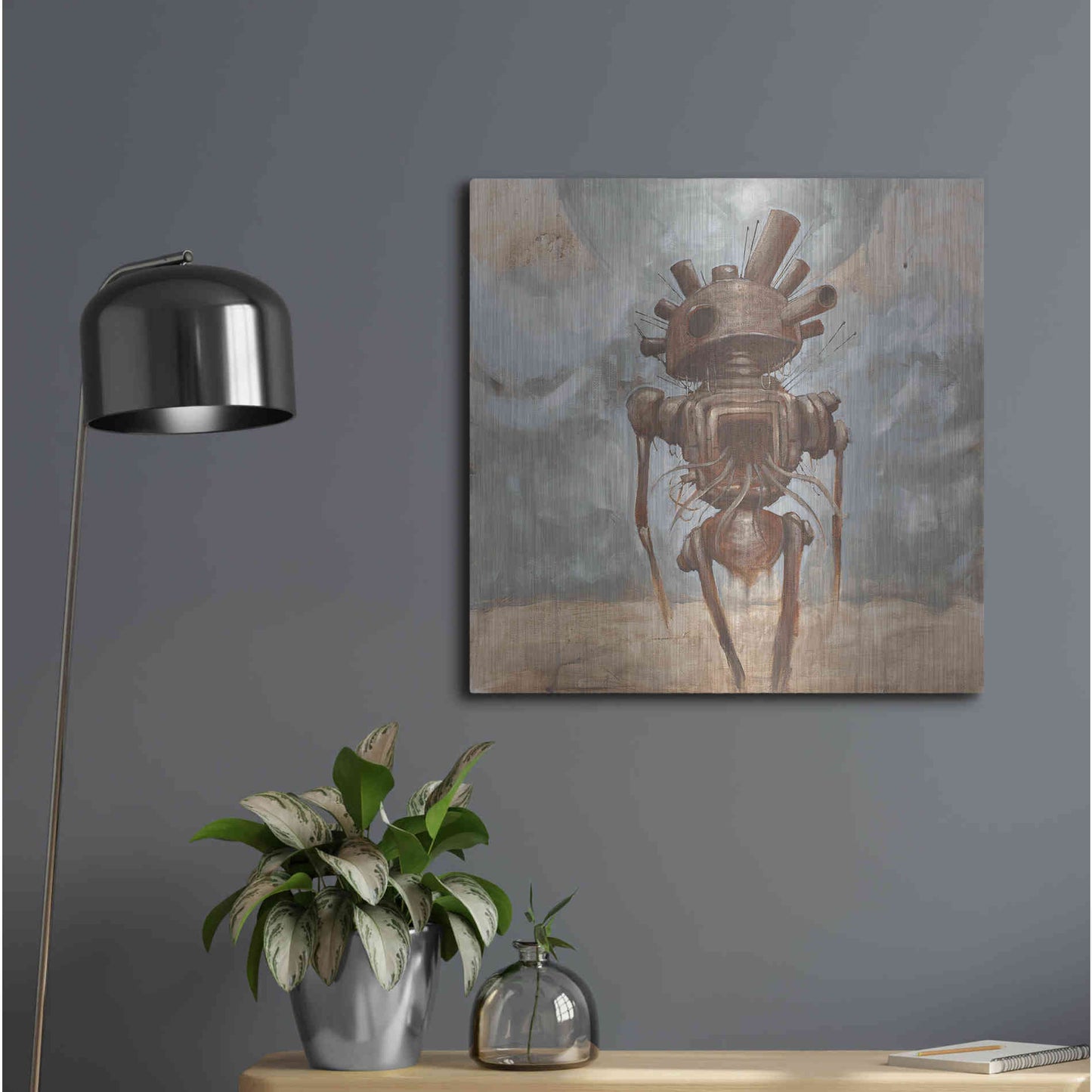 Luxe Metal Art 'Brought The War Home' by Craig Snodgrass, Metal Wall Art,24x24