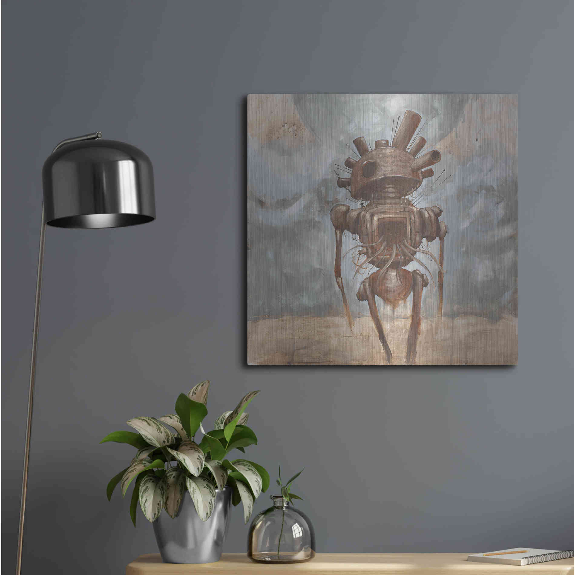 Luxe Metal Art 'Brought The War Home' by Craig Snodgrass, Metal Wall Art,24x24