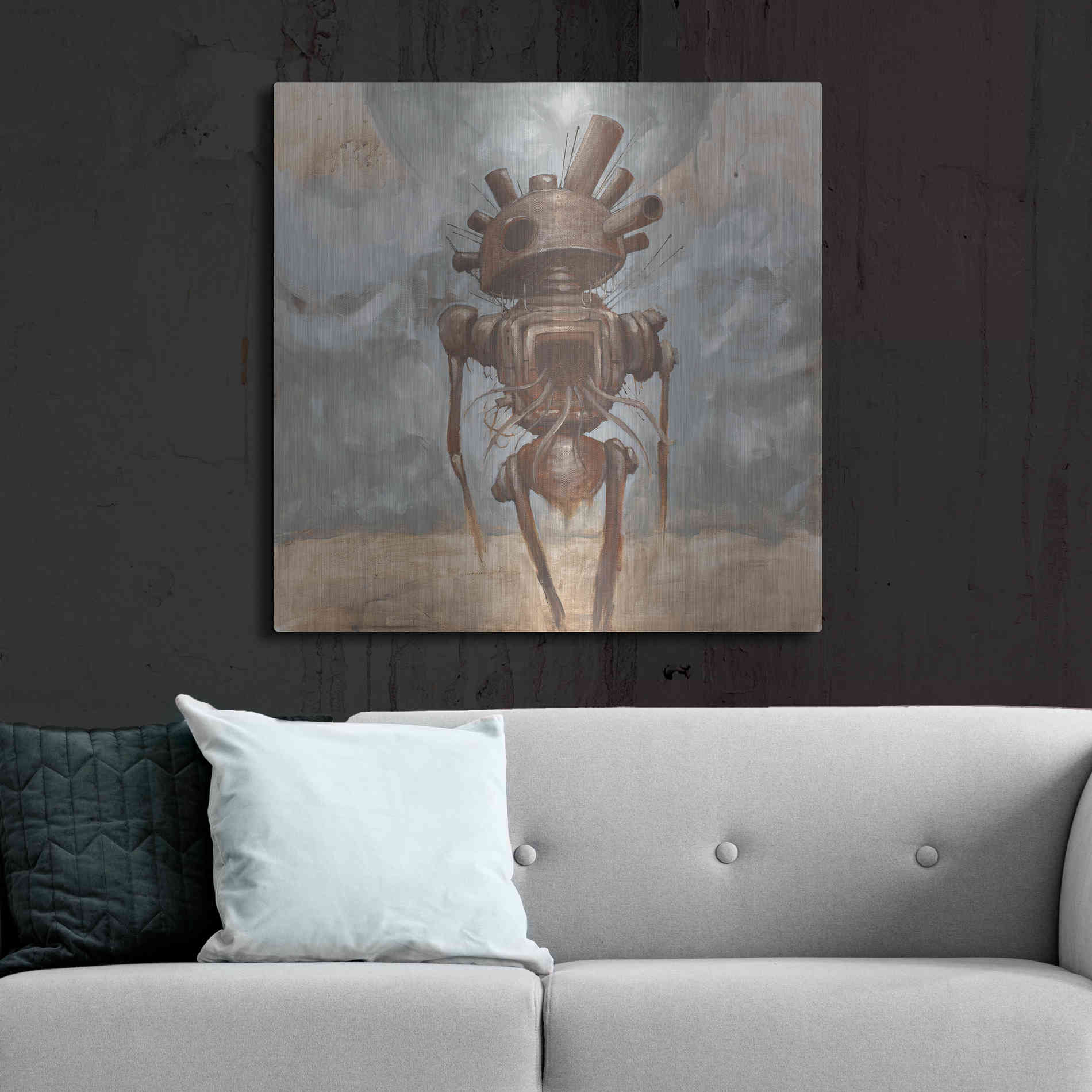 Luxe Metal Art 'Brought The War Home' by Craig Snodgrass, Metal Wall Art,36x36