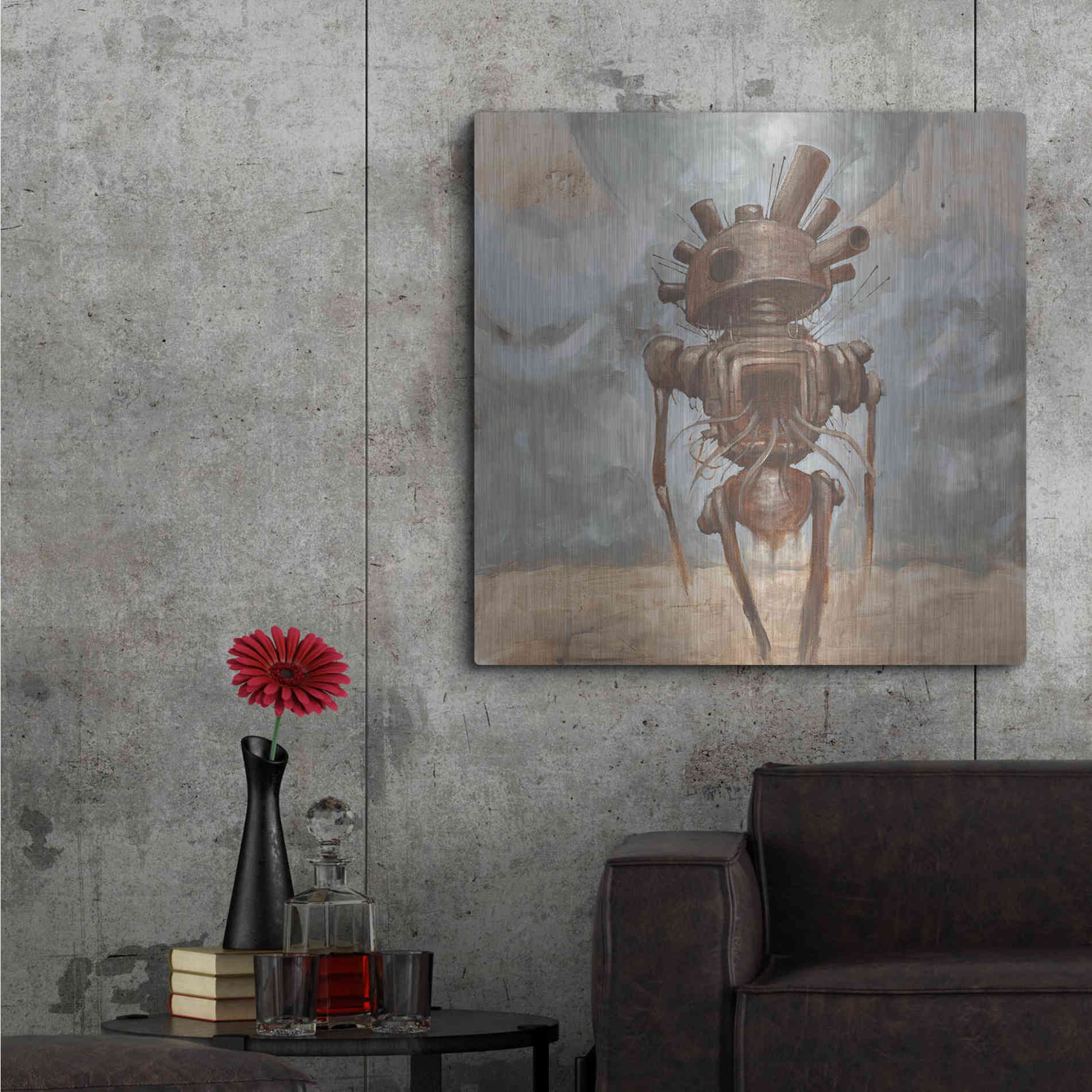Luxe Metal Art 'Brought The War Home' by Craig Snodgrass, Metal Wall Art,36x36