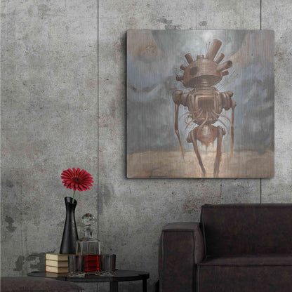 Luxe Metal Art 'Brought The War Home' by Craig Snodgrass, Metal Wall Art,36x36