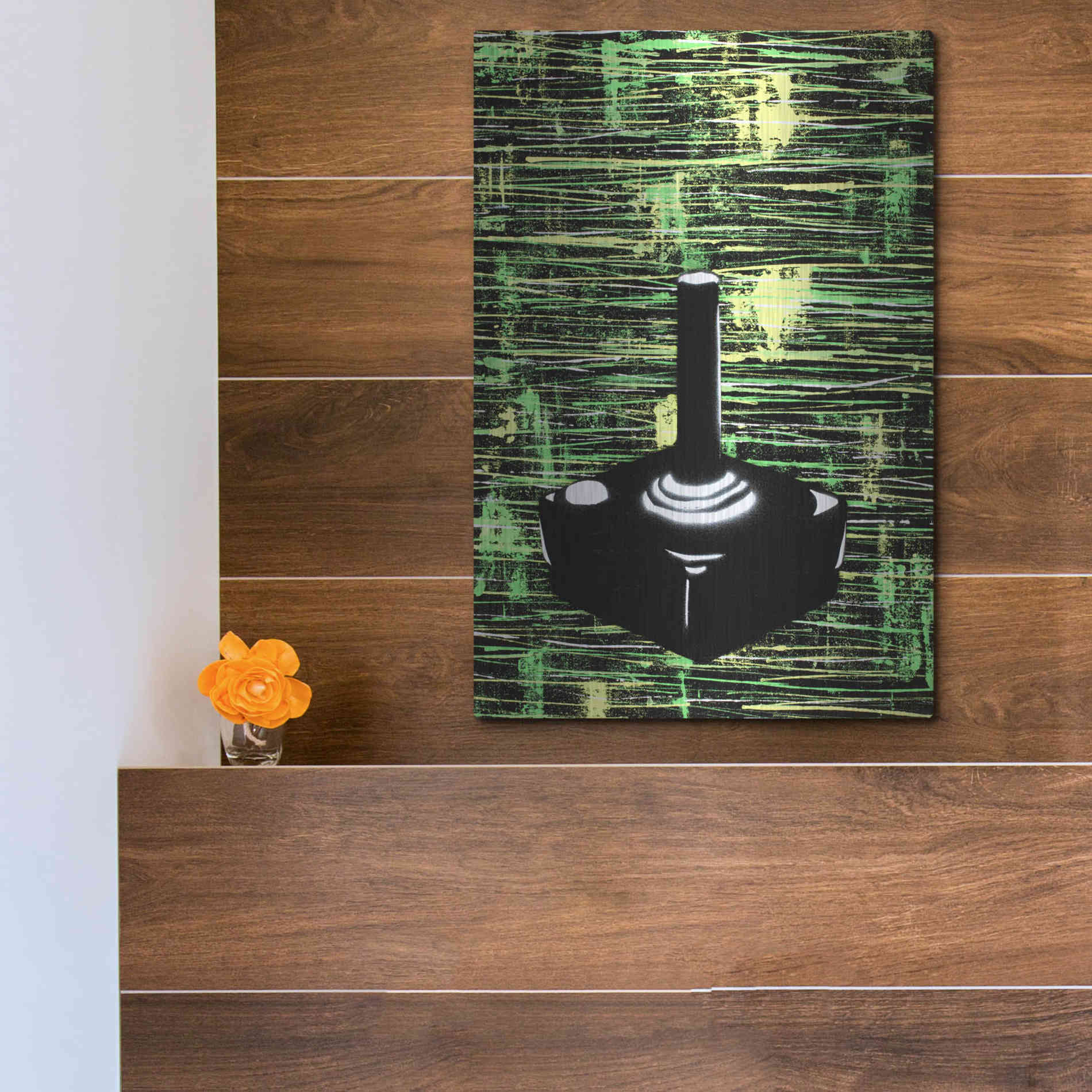 Luxe Metal Art 'Joystick' by Craig Snodgrass, Metal Wall Art,12x16