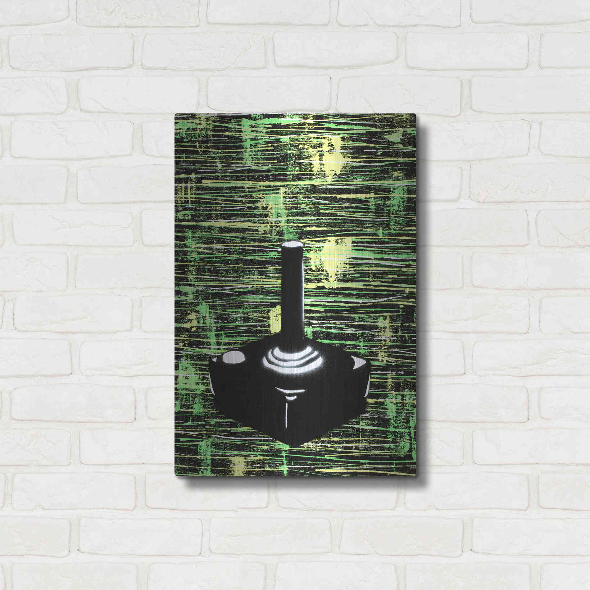 Luxe Metal Art 'Joystick' by Craig Snodgrass, Metal Wall Art,16x24