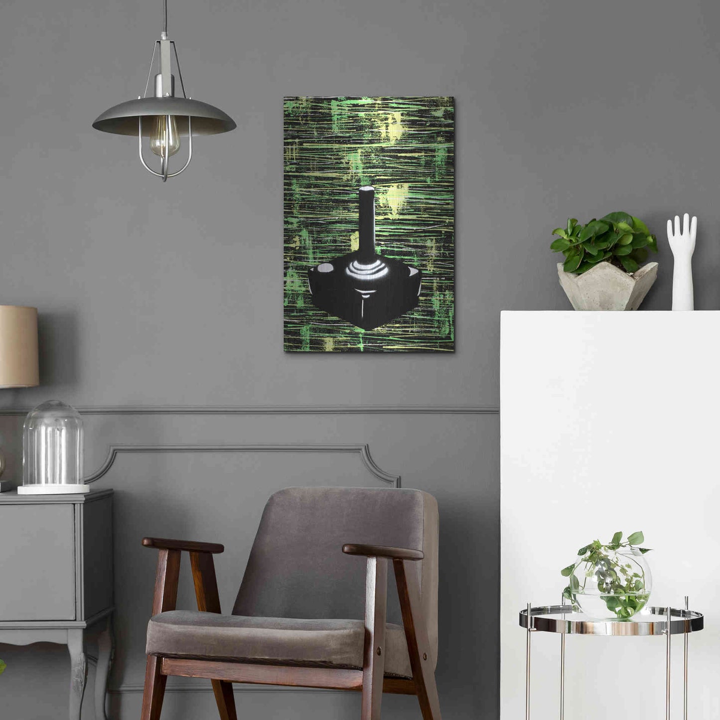 Luxe Metal Art 'Joystick' by Craig Snodgrass, Metal Wall Art,16x24