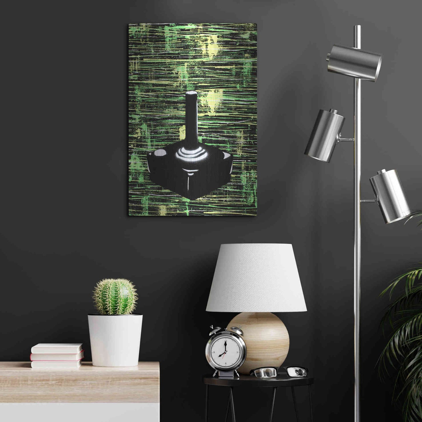 Luxe Metal Art 'Joystick' by Craig Snodgrass, Metal Wall Art,16x24