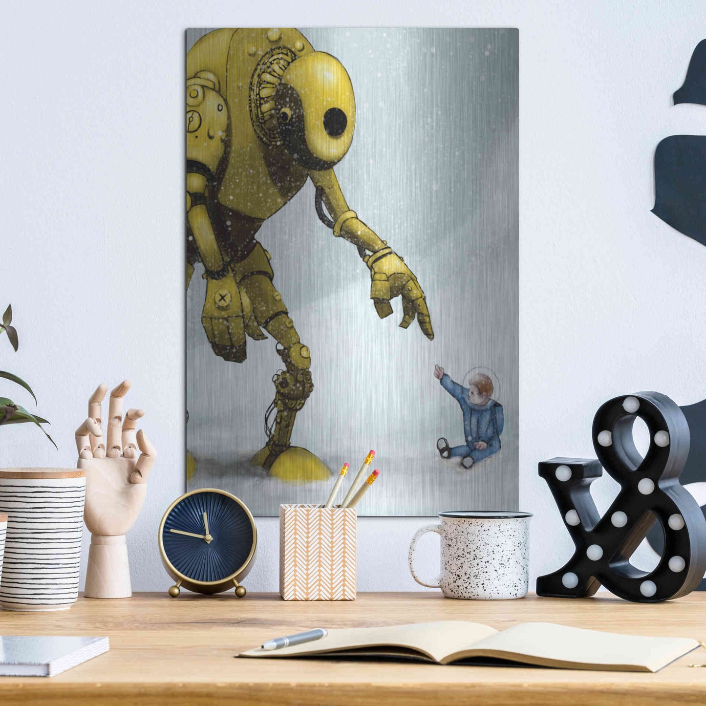 Luxe Metal Art 'Do In Here' by Craig Snodgrass, Metal Wall Art,12x16