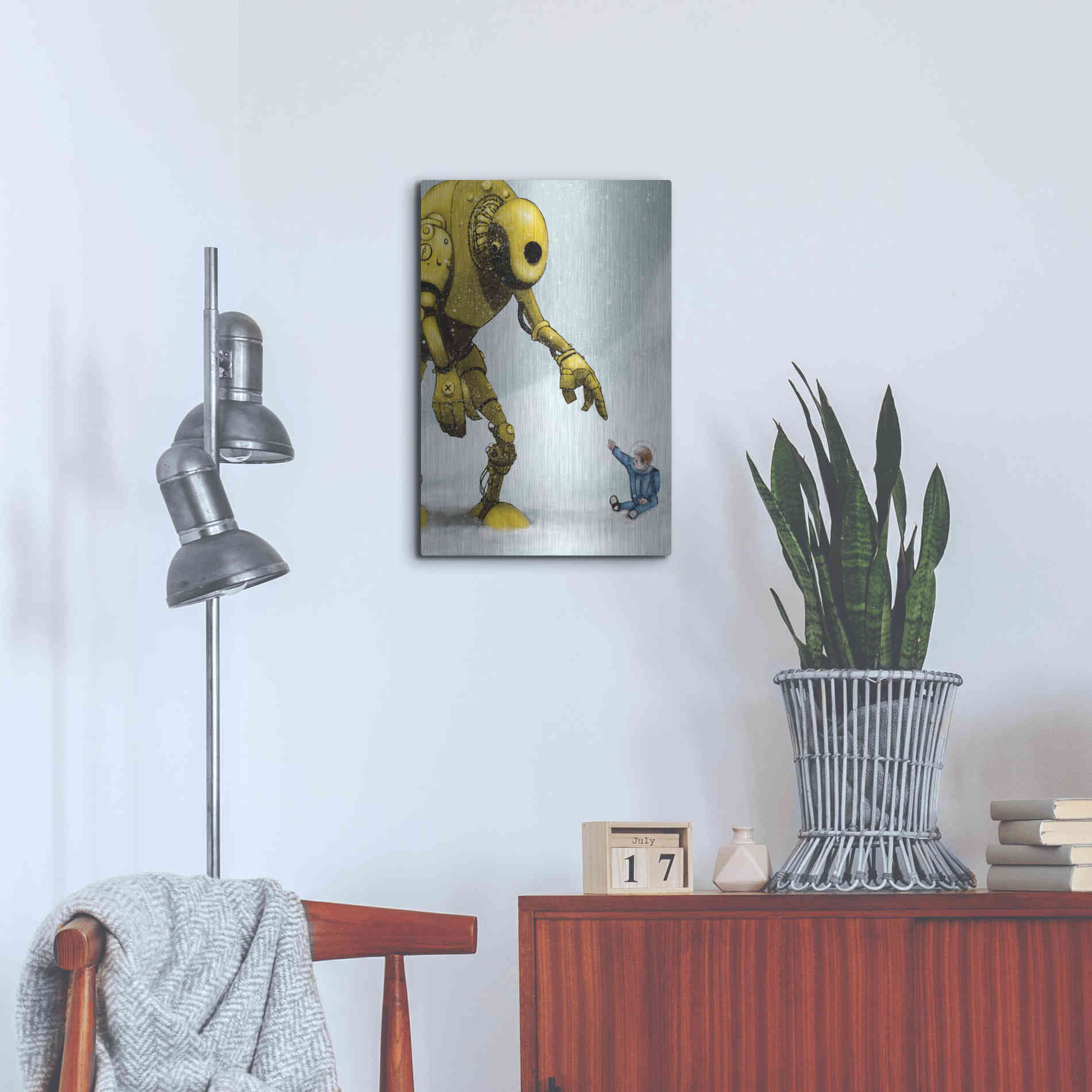 Luxe Metal Art 'Do In Here' by Craig Snodgrass, Metal Wall Art,16x24