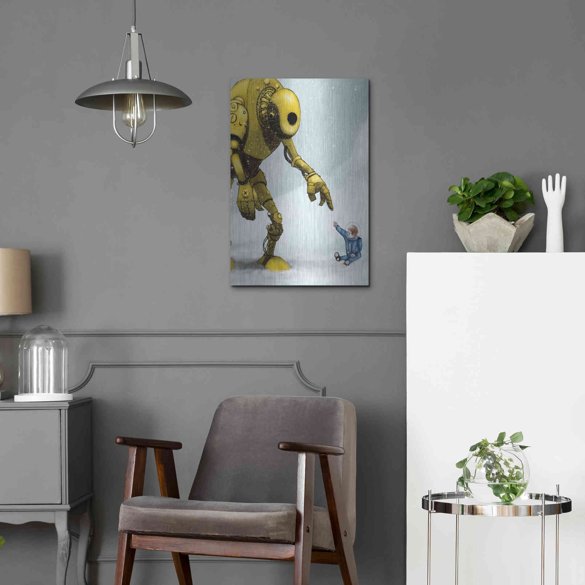 Luxe Metal Art 'Do In Here' by Craig Snodgrass, Metal Wall Art,16x24