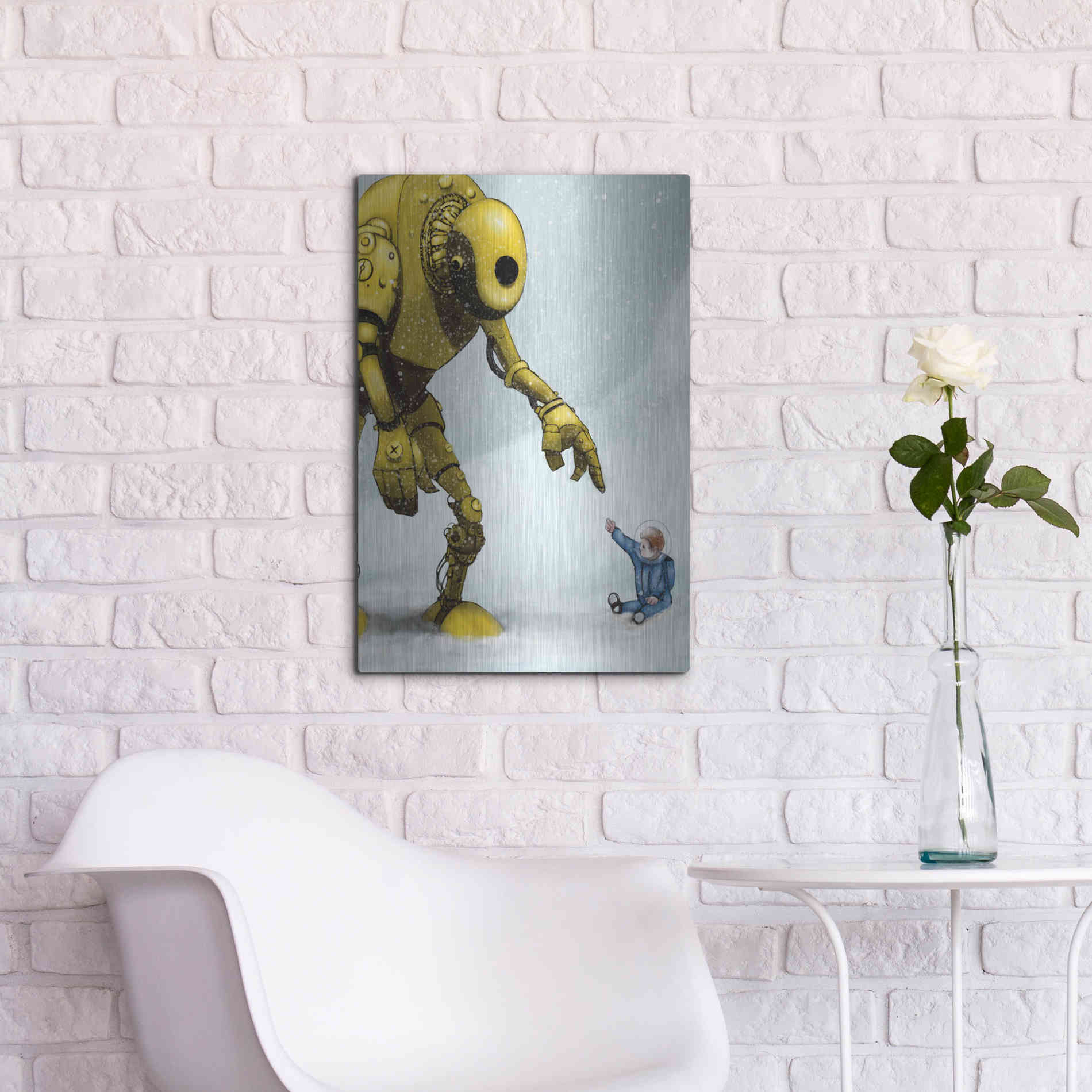 Luxe Metal Art 'Do In Here' by Craig Snodgrass, Metal Wall Art,16x24