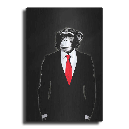 Luxe Metal Art 'Domesticated Monkey' by Nicklas Gustafsson, Metal Wall Art