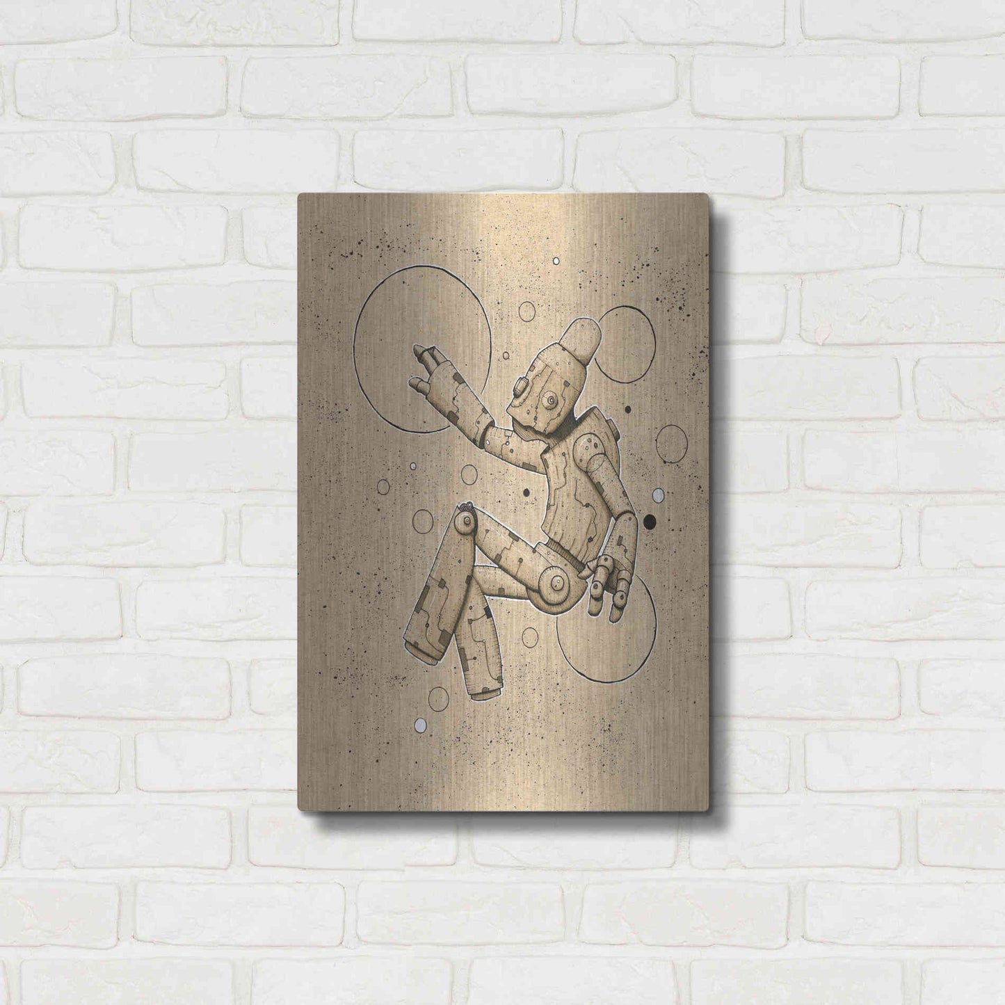 Luxe Metal Art 'Float Bot 1.0' by Craig Snodgrass, Metal Wall Art,16x24