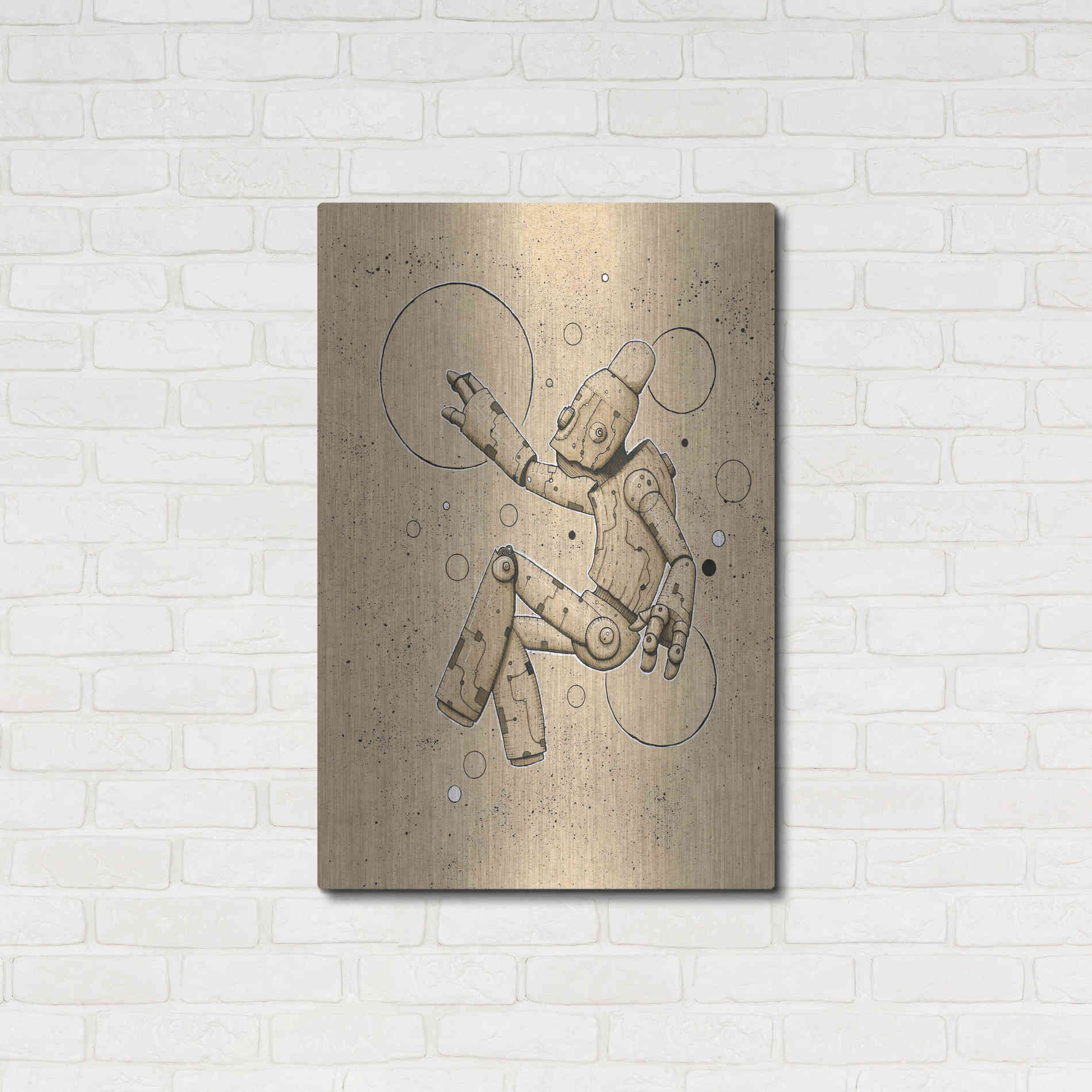 Luxe Metal Art 'Float Bot 1.0' by Craig Snodgrass, Metal Wall Art,24x36