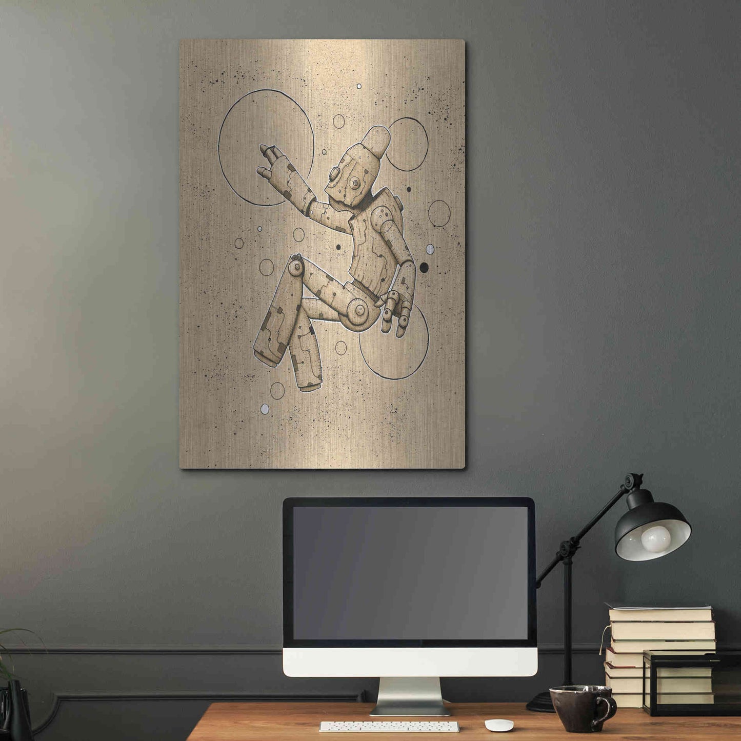 Luxe Metal Art 'Float Bot 1.0' by Craig Snodgrass, Metal Wall Art,24x36