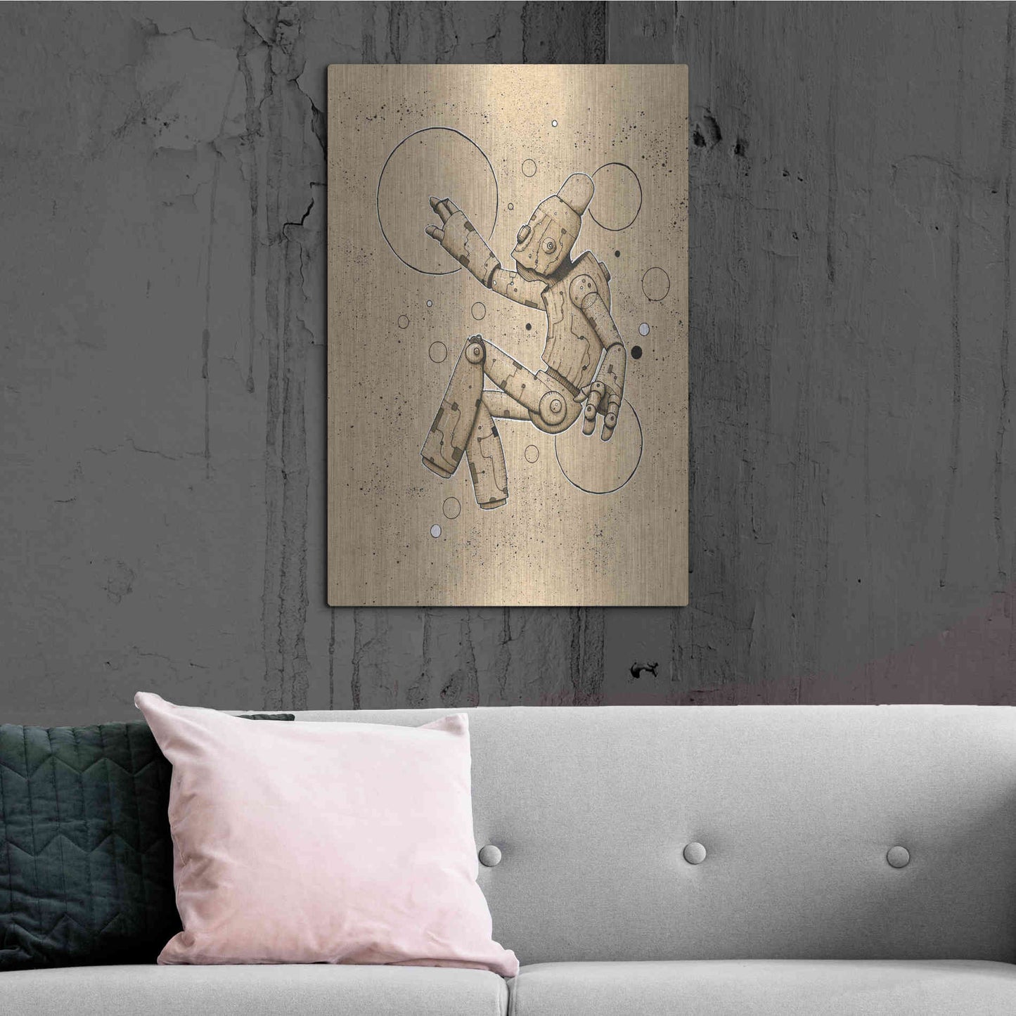 Luxe Metal Art 'Float Bot 1.0' by Craig Snodgrass, Metal Wall Art,24x36