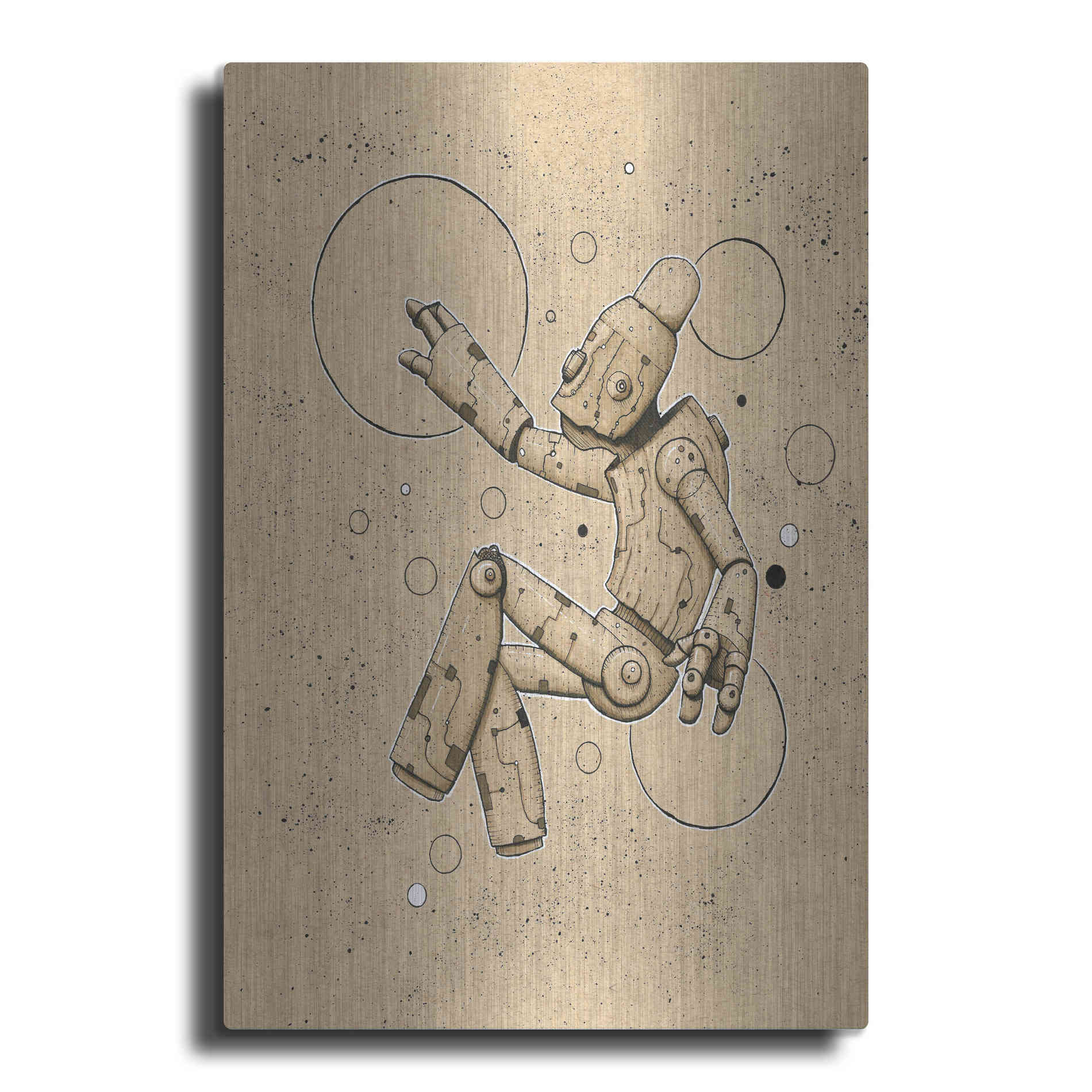 Luxe Metal Art 'Float Bot 1.0' by Craig Snodgrass, Metal Wall Art
