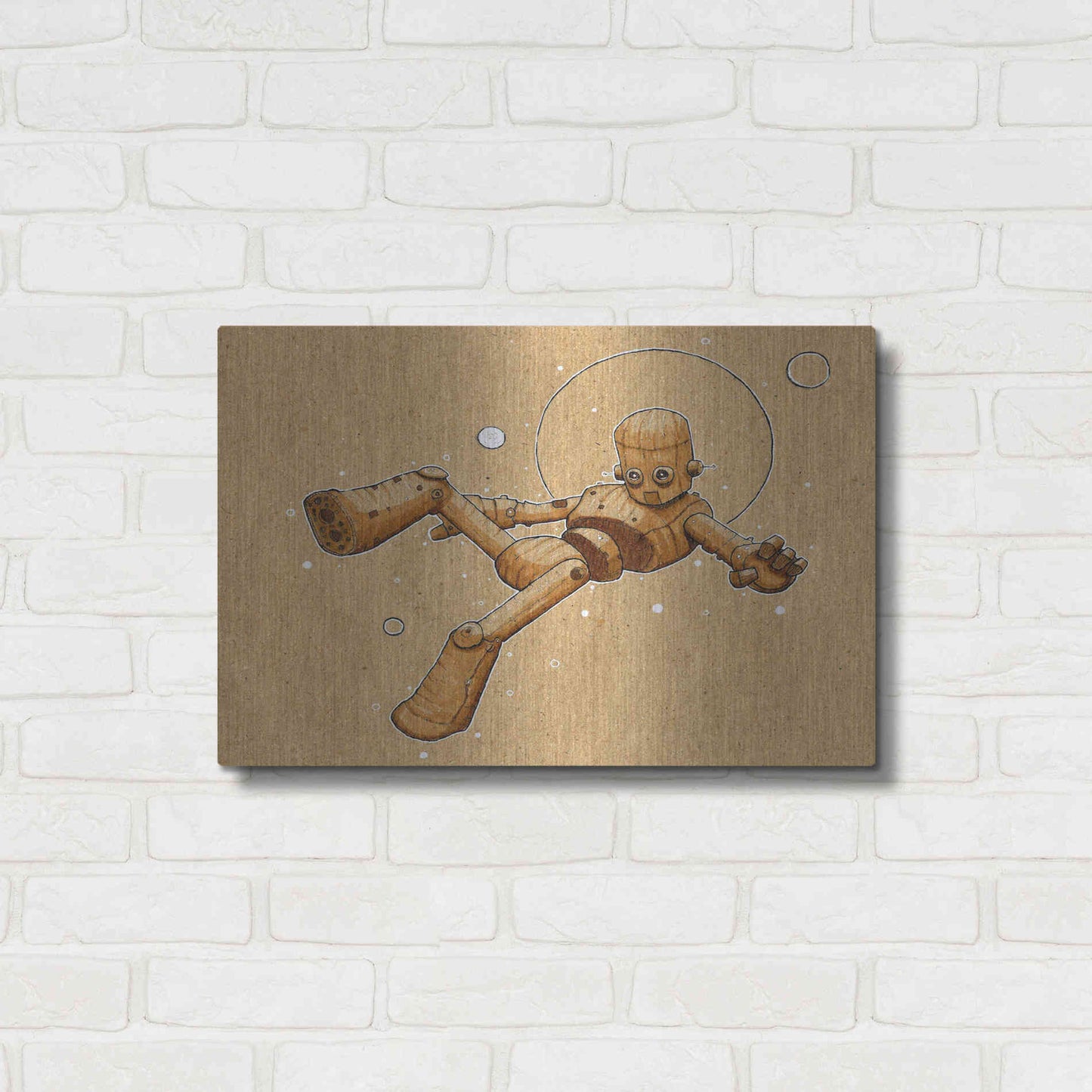 Luxe Metal Art 'Float Bot 2.0' by Craig Snodgrass, Metal Wall Art,24x16