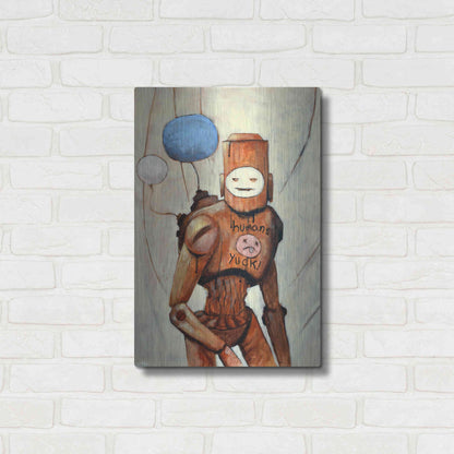 Luxe Metal Art 'Humans Yuck!' by Craig Snodgrass, Metal Wall Art,16x24