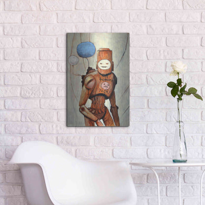 Luxe Metal Art 'Humans Yuck!' by Craig Snodgrass, Metal Wall Art,16x24