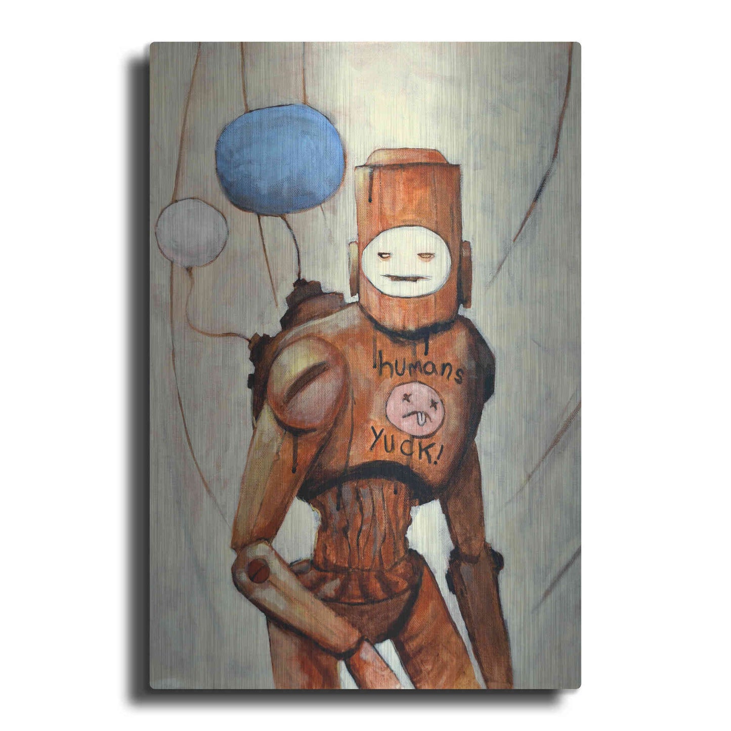 Luxe Metal Art 'Humans Yuck!' by Craig Snodgrass, Metal Wall Art