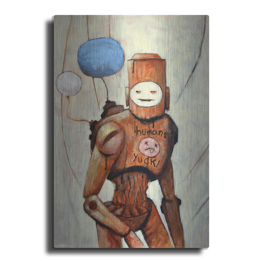 Luxe Metal Art 'Humans Yuck!' by Craig Snodgrass, Metal Wall Art