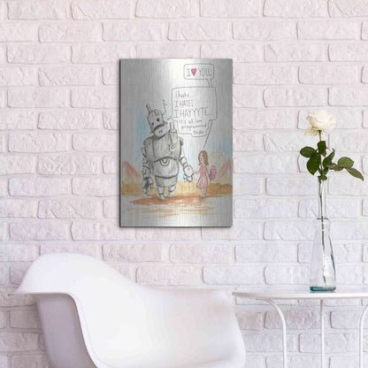 Luxe Metal Art 'I Hate' by Craig Snodgrass, Metal Wall Art,16x24