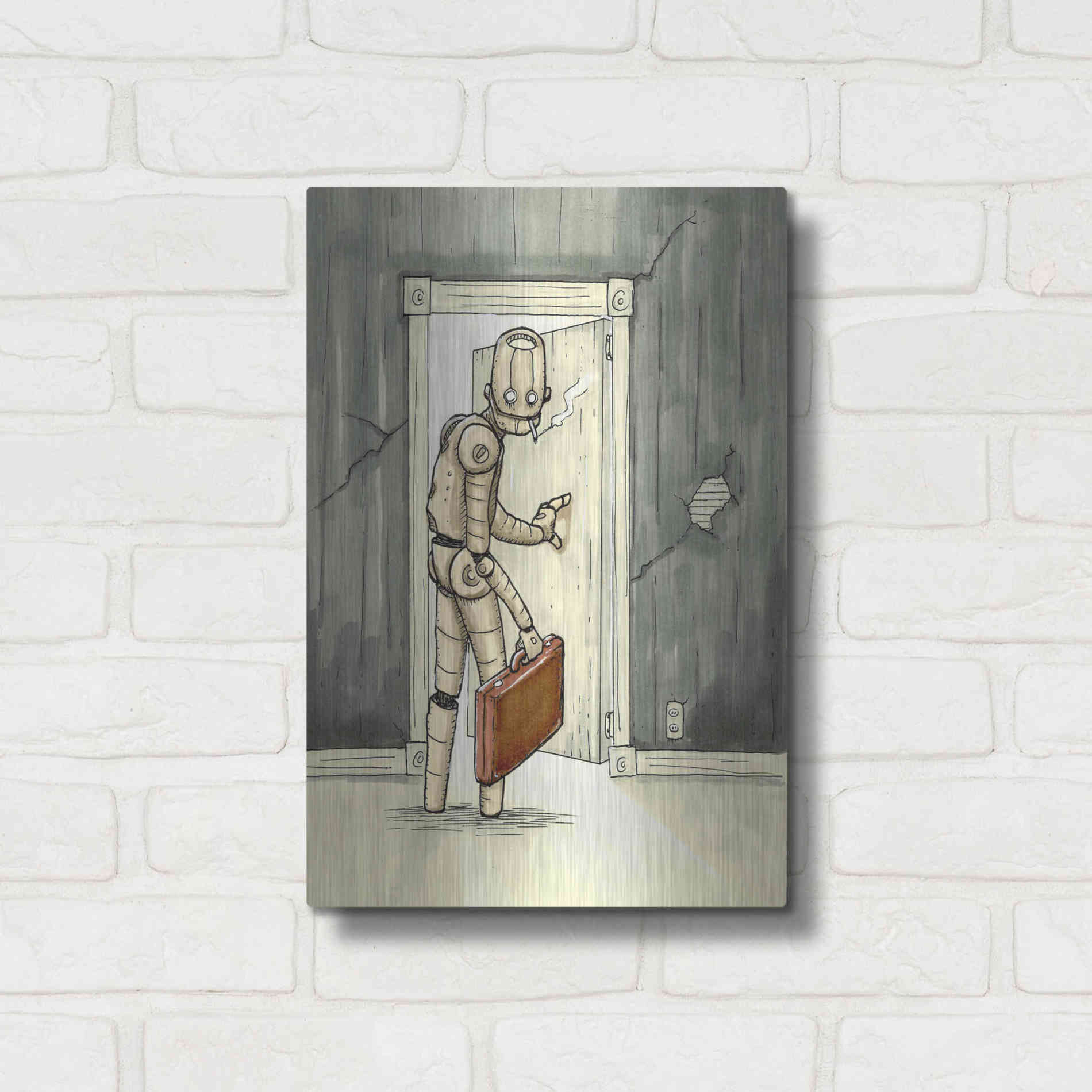 Luxe Metal Art 'I'll Be Back' by Craig Snodgrass, Metal Wall Art,12x16