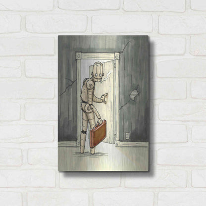 Luxe Metal Art 'I'll Be Back' by Craig Snodgrass, Metal Wall Art,12x16