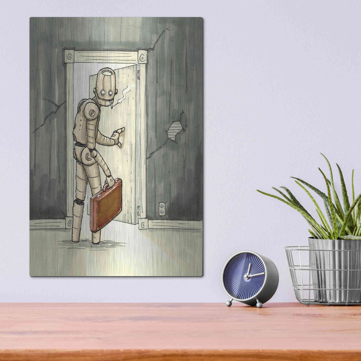 Luxe Metal Art 'I'll Be Back' by Craig Snodgrass, Metal Wall Art,12x16