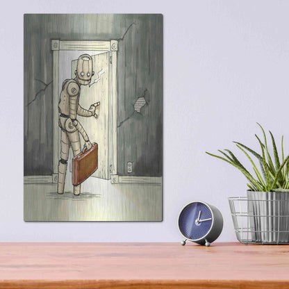 Luxe Metal Art 'I'll Be Back' by Craig Snodgrass, Metal Wall Art,12x16