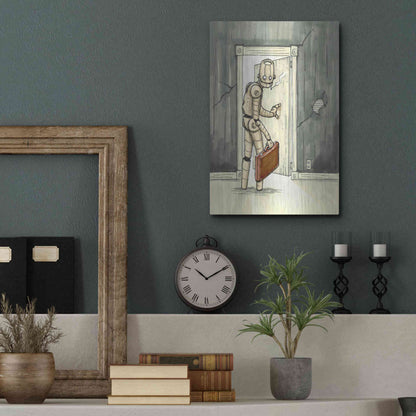 Luxe Metal Art 'I'll Be Back' by Craig Snodgrass, Metal Wall Art,12x16