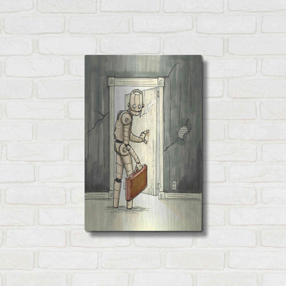 Luxe Metal Art 'I'll Be Back' by Craig Snodgrass, Metal Wall Art,16x24