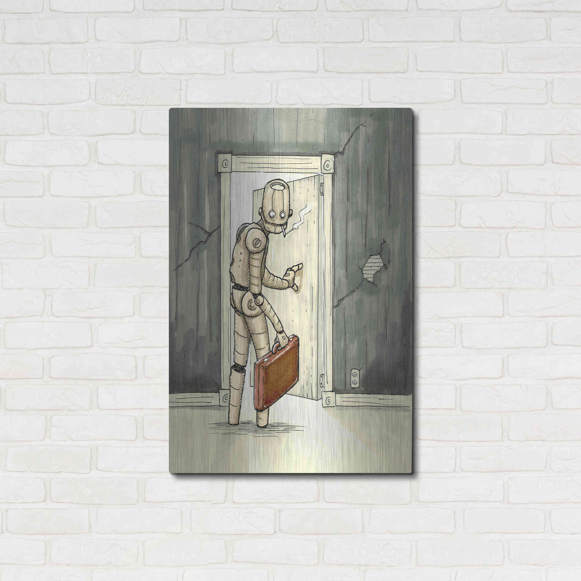 Luxe Metal Art 'I'll Be Back' by Craig Snodgrass, Metal Wall Art,24x36