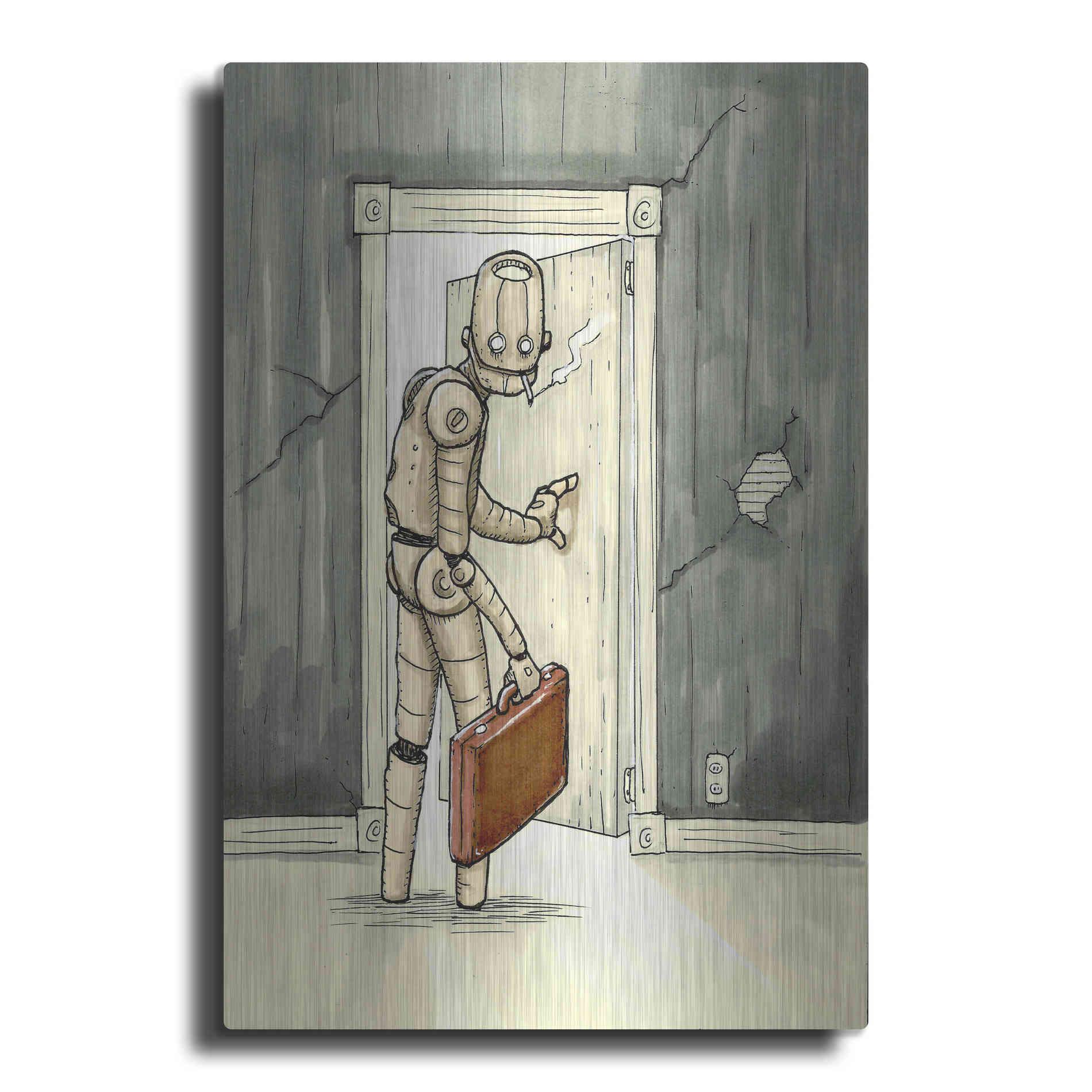 Luxe Metal Art 'I'll Be Back' by Craig Snodgrass, Metal Wall Art