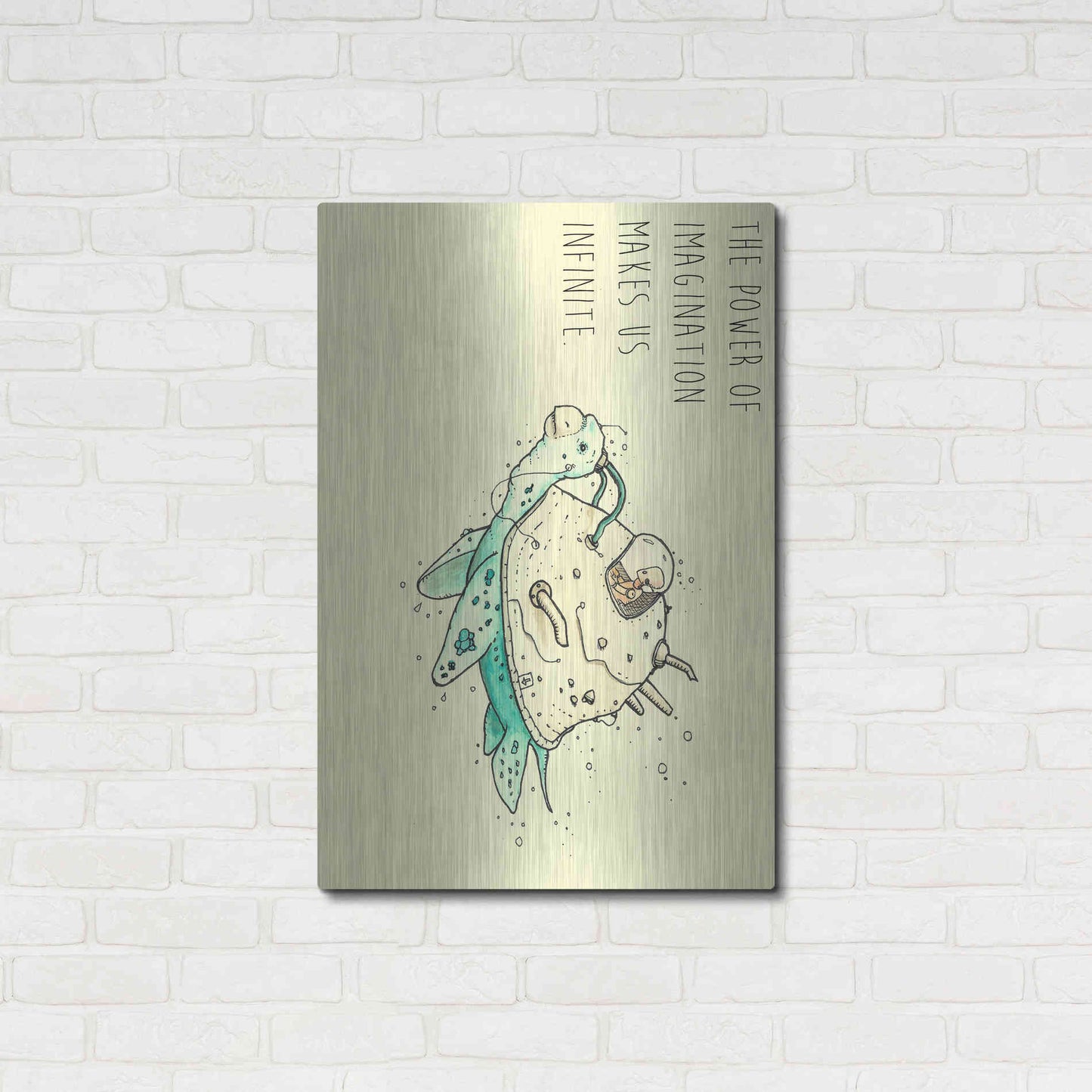 Luxe Metal Art 'Imagination' by Craig Snodgrass, Metal Wall Art,24x36