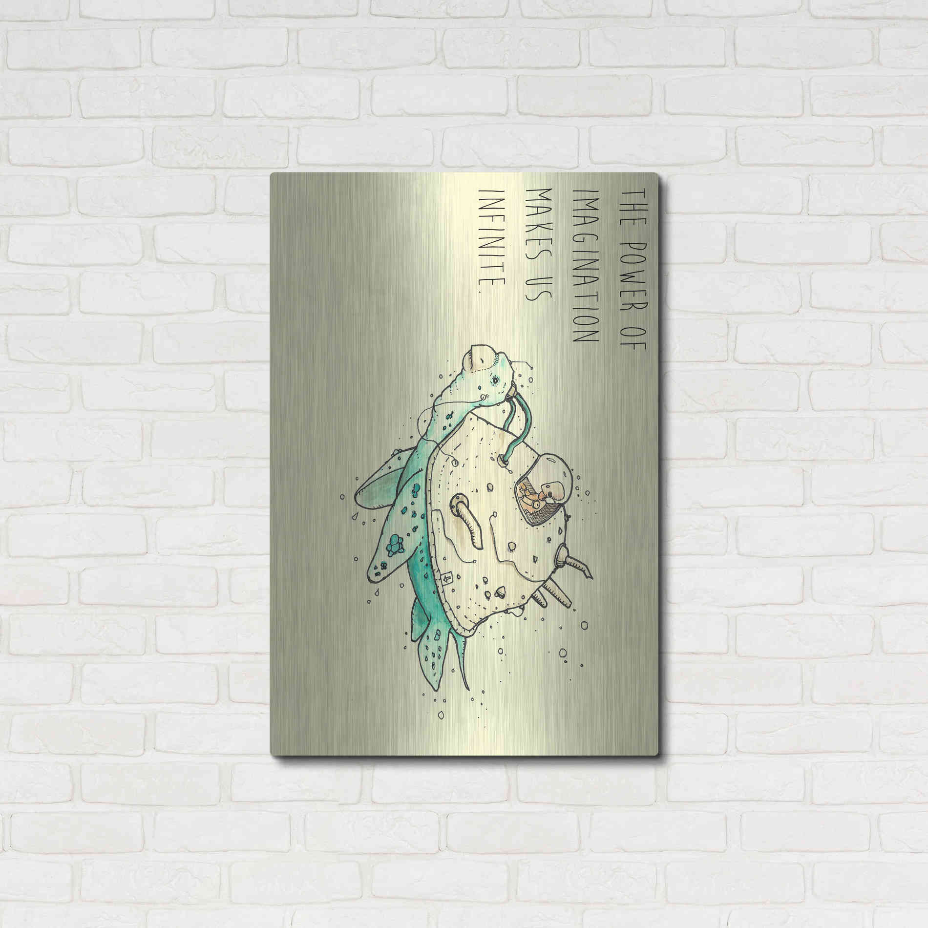 Luxe Metal Art 'Imagination' by Craig Snodgrass, Metal Wall Art,24x36