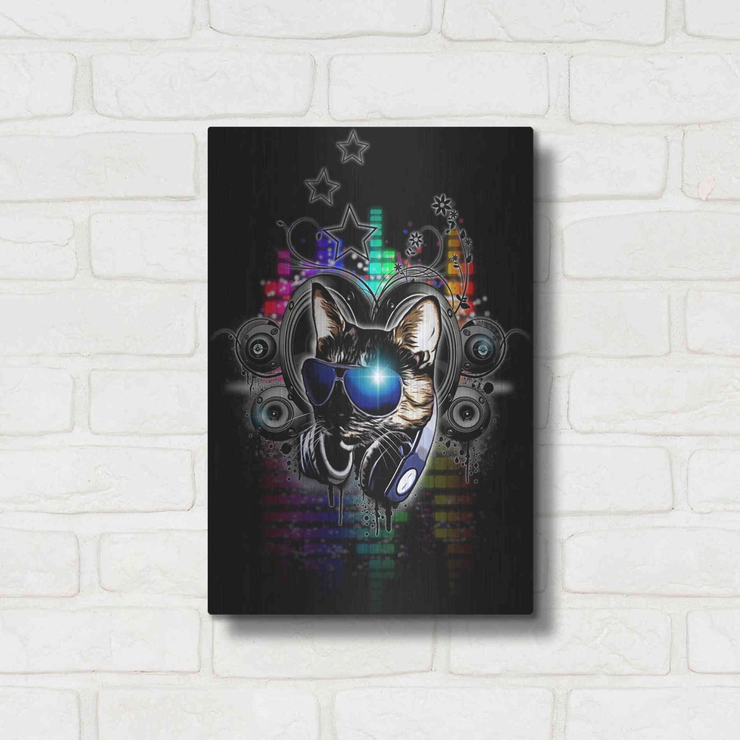 Luxe Metal Art 'Drop The Bass' by Nicklas Gustafsson, Metal Wall Art,12x16