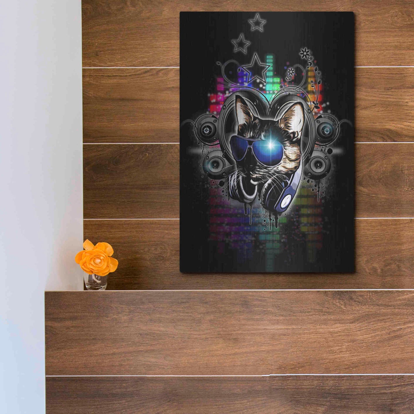 Luxe Metal Art 'Drop The Bass' by Nicklas Gustafsson, Metal Wall Art,12x16